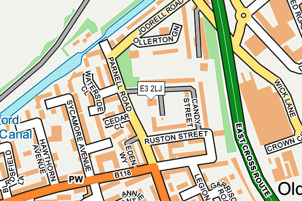 E3 2LJ map - OS OpenMap – Local (Ordnance Survey)