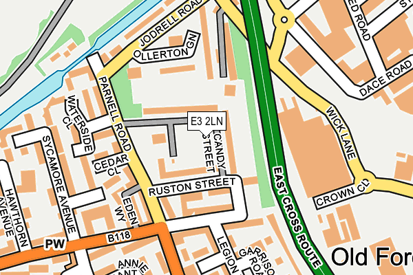 E3 2LN map - OS OpenMap – Local (Ordnance Survey)