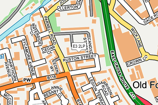 E3 2LP map - OS OpenMap – Local (Ordnance Survey)