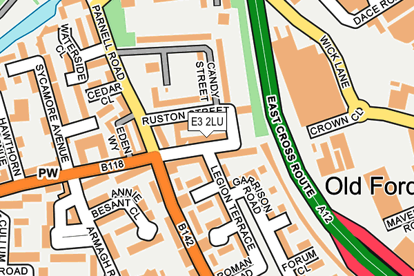 E3 2LU map - OS OpenMap – Local (Ordnance Survey)