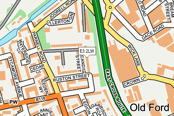 E3 2LW map - OS OpenMap – Local (Ordnance Survey)