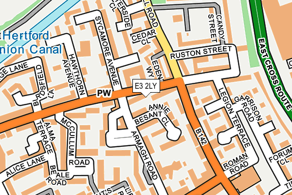 E3 2LY map - OS OpenMap – Local (Ordnance Survey)