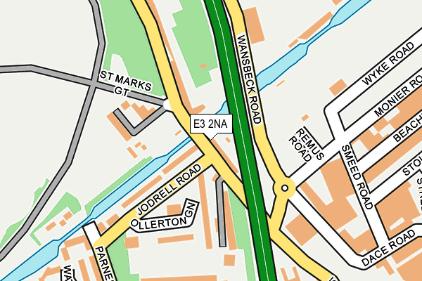 E3 2NA map - OS OpenMap – Local (Ordnance Survey)