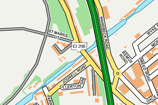 E3 2NB map - OS OpenMap – Local (Ordnance Survey)