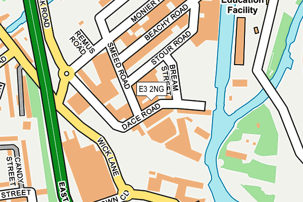 E3 2NG map - OS OpenMap – Local (Ordnance Survey)
