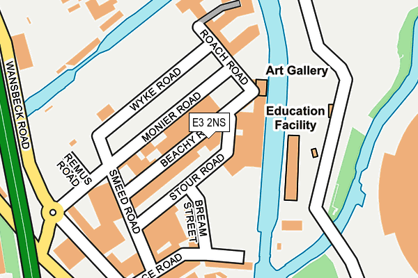 E3 2NS map - OS OpenMap – Local (Ordnance Survey)