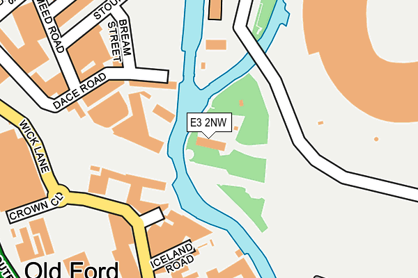 E3 2NW map - OS OpenMap – Local (Ordnance Survey)