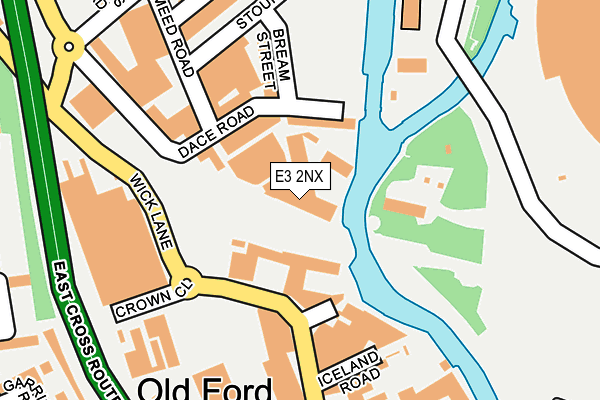 E3 2NX map - OS OpenMap – Local (Ordnance Survey)