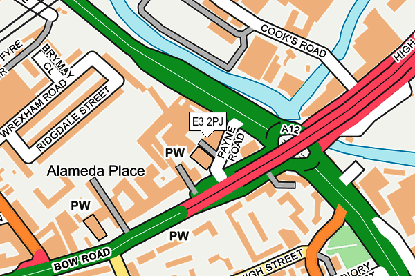 E3 2PJ map - OS OpenMap – Local (Ordnance Survey)