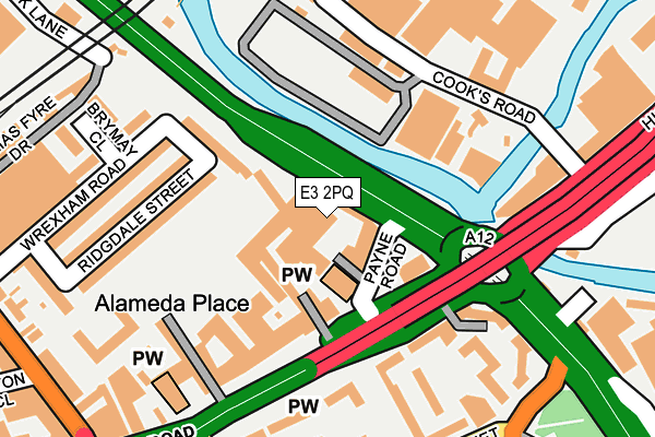 E3 2PQ map - OS OpenMap – Local (Ordnance Survey)