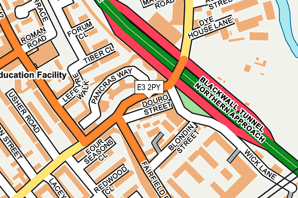 E3 2PY map - OS OpenMap – Local (Ordnance Survey)