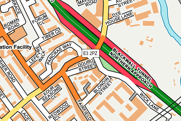 E3 2PZ map - OS OpenMap – Local (Ordnance Survey)