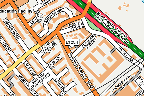 E3 2QH map - OS OpenMap – Local (Ordnance Survey)