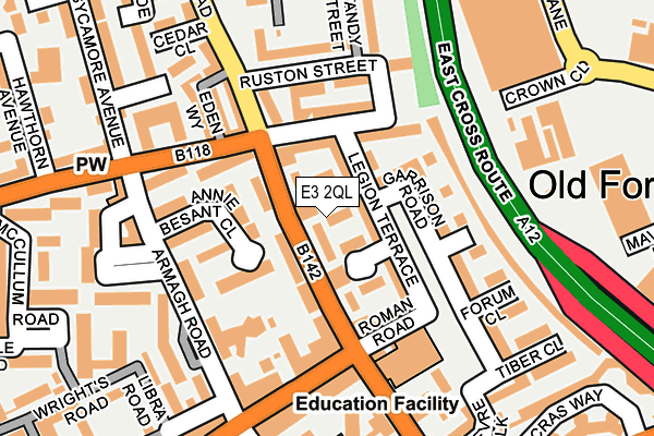 E3 2QL map - OS OpenMap – Local (Ordnance Survey)