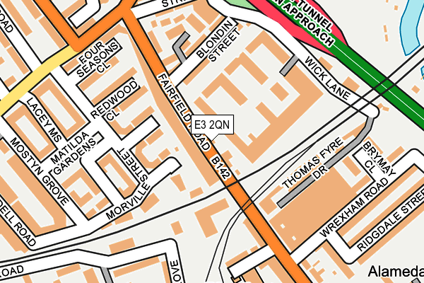E3 2QN map - OS OpenMap – Local (Ordnance Survey)