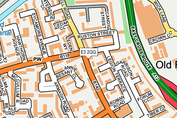 E3 2QQ map - OS OpenMap – Local (Ordnance Survey)