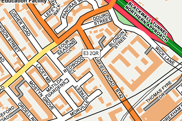 E3 2QR map - OS OpenMap – Local (Ordnance Survey)