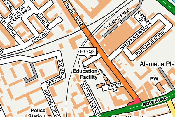 E3 2QS map - OS OpenMap – Local (Ordnance Survey)
