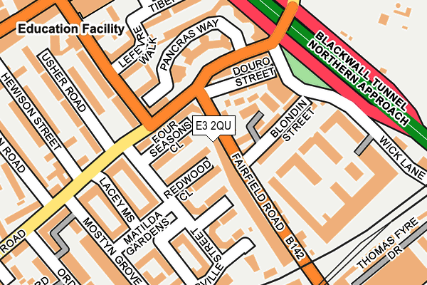 E3 2QU map - OS OpenMap – Local (Ordnance Survey)