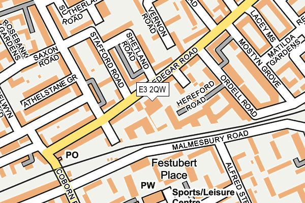 E3 2QW map - OS OpenMap – Local (Ordnance Survey)