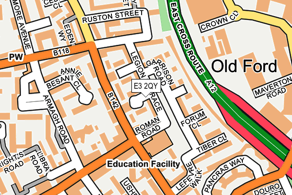 E3 2QY map - OS OpenMap – Local (Ordnance Survey)