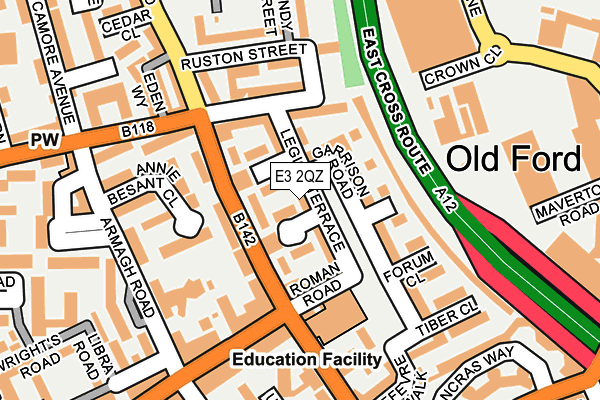 E3 2QZ map - OS OpenMap – Local (Ordnance Survey)