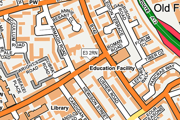 E3 2RN map - OS OpenMap – Local (Ordnance Survey)
