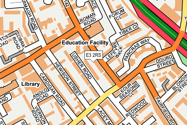E3 2RS map - OS OpenMap – Local (Ordnance Survey)