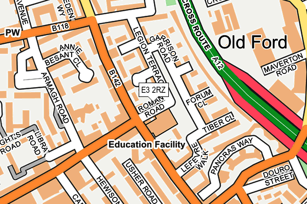 E3 2RZ map - OS OpenMap – Local (Ordnance Survey)