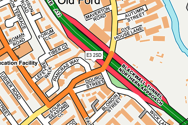 E3 2SD map - OS OpenMap – Local (Ordnance Survey)