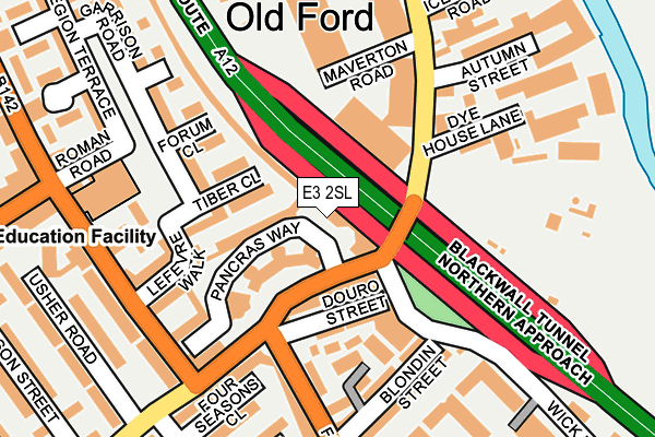 E3 2SL map - OS OpenMap – Local (Ordnance Survey)