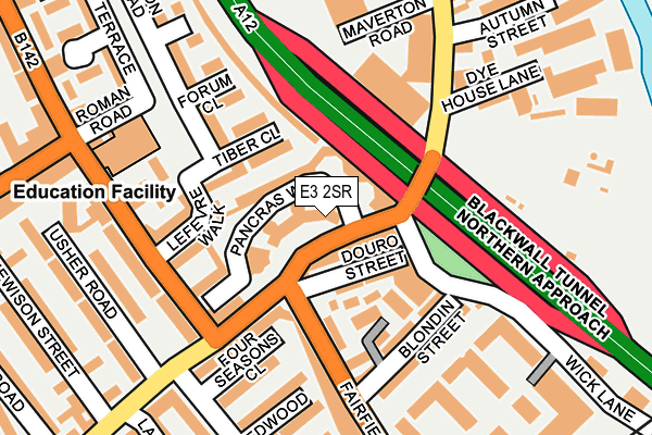 E3 2SR map - OS OpenMap – Local (Ordnance Survey)