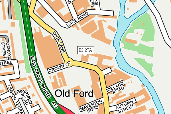 E3 2TA map - OS OpenMap – Local (Ordnance Survey)