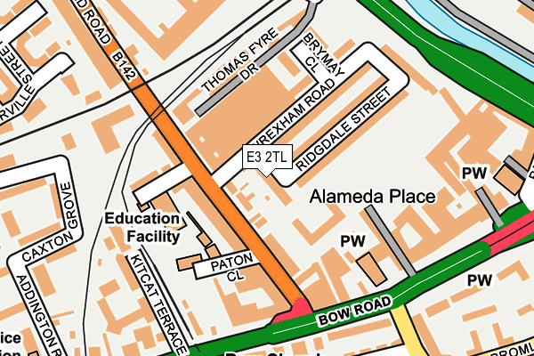 E3 2TL map - OS OpenMap – Local (Ordnance Survey)