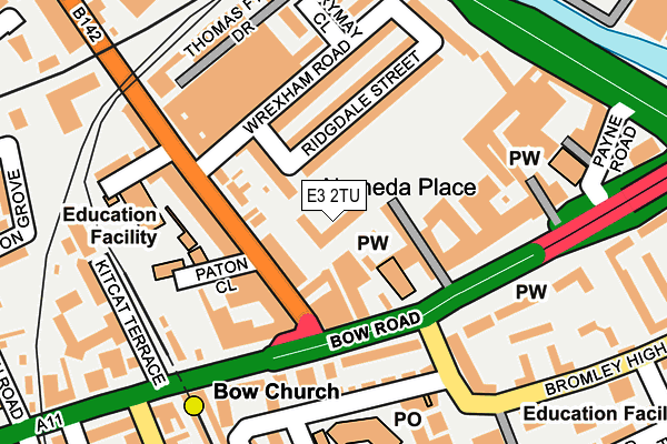 E3 2TU map - OS OpenMap – Local (Ordnance Survey)