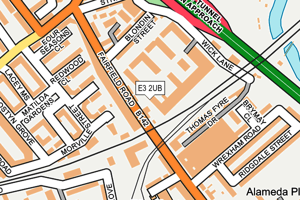 E3 2UB map - OS OpenMap – Local (Ordnance Survey)