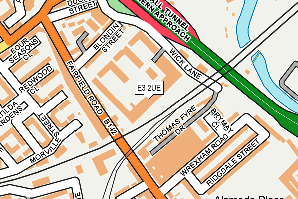 E3 2UE map - OS OpenMap – Local (Ordnance Survey)