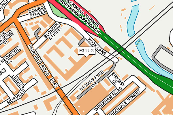 E3 2UG map - OS OpenMap – Local (Ordnance Survey)
