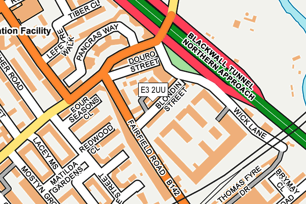 E3 2UU map - OS OpenMap – Local (Ordnance Survey)