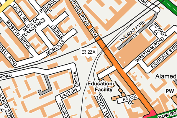 E3 2ZA map - OS OpenMap – Local (Ordnance Survey)