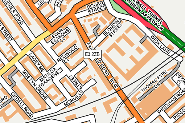 E3 2ZB map - OS OpenMap – Local (Ordnance Survey)