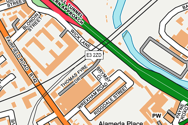 E3 2ZD map - OS OpenMap – Local (Ordnance Survey)