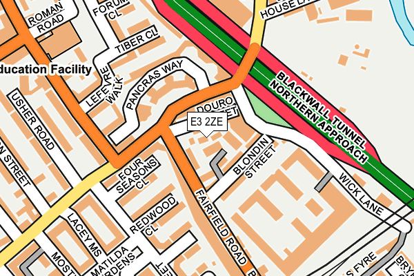 E3 2ZE map - OS OpenMap – Local (Ordnance Survey)