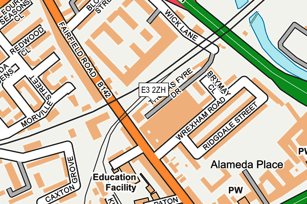 E3 2ZH map - OS OpenMap – Local (Ordnance Survey)