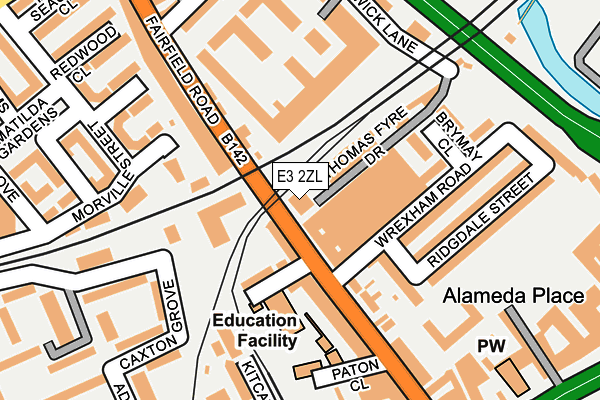 E3 2ZL map - OS OpenMap – Local (Ordnance Survey)