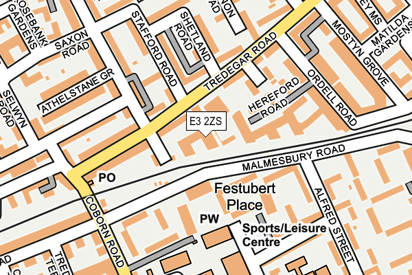 E3 2ZS map - OS OpenMap – Local (Ordnance Survey)
