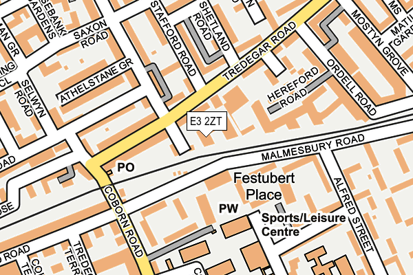 E3 2ZT map - OS OpenMap – Local (Ordnance Survey)