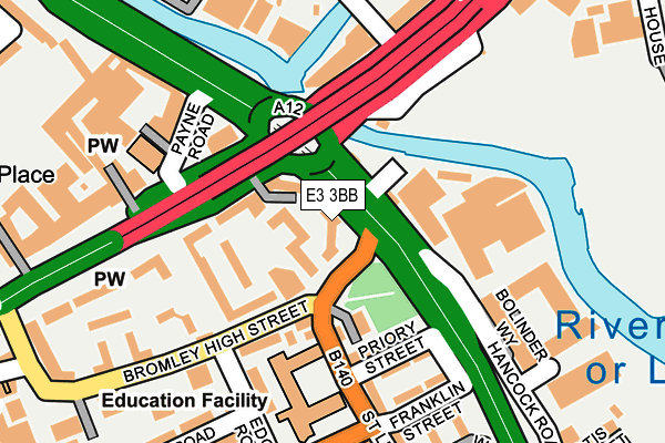 E3 3BB map - OS OpenMap – Local (Ordnance Survey)