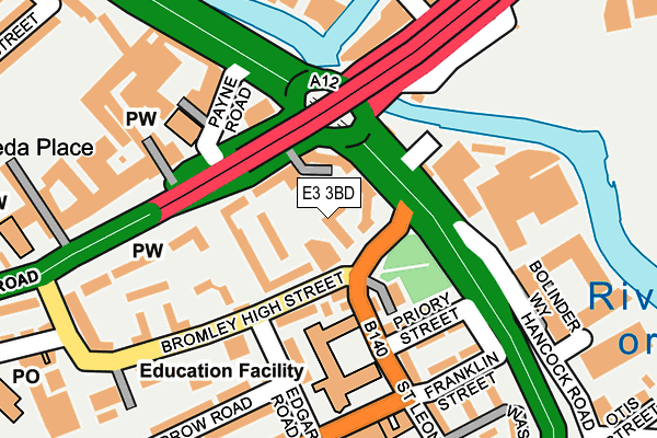 E3 3BD map - OS OpenMap – Local (Ordnance Survey)