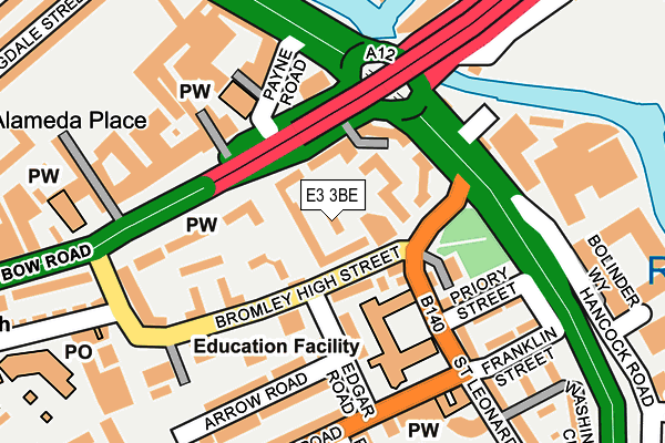 E3 3BE map - OS OpenMap – Local (Ordnance Survey)